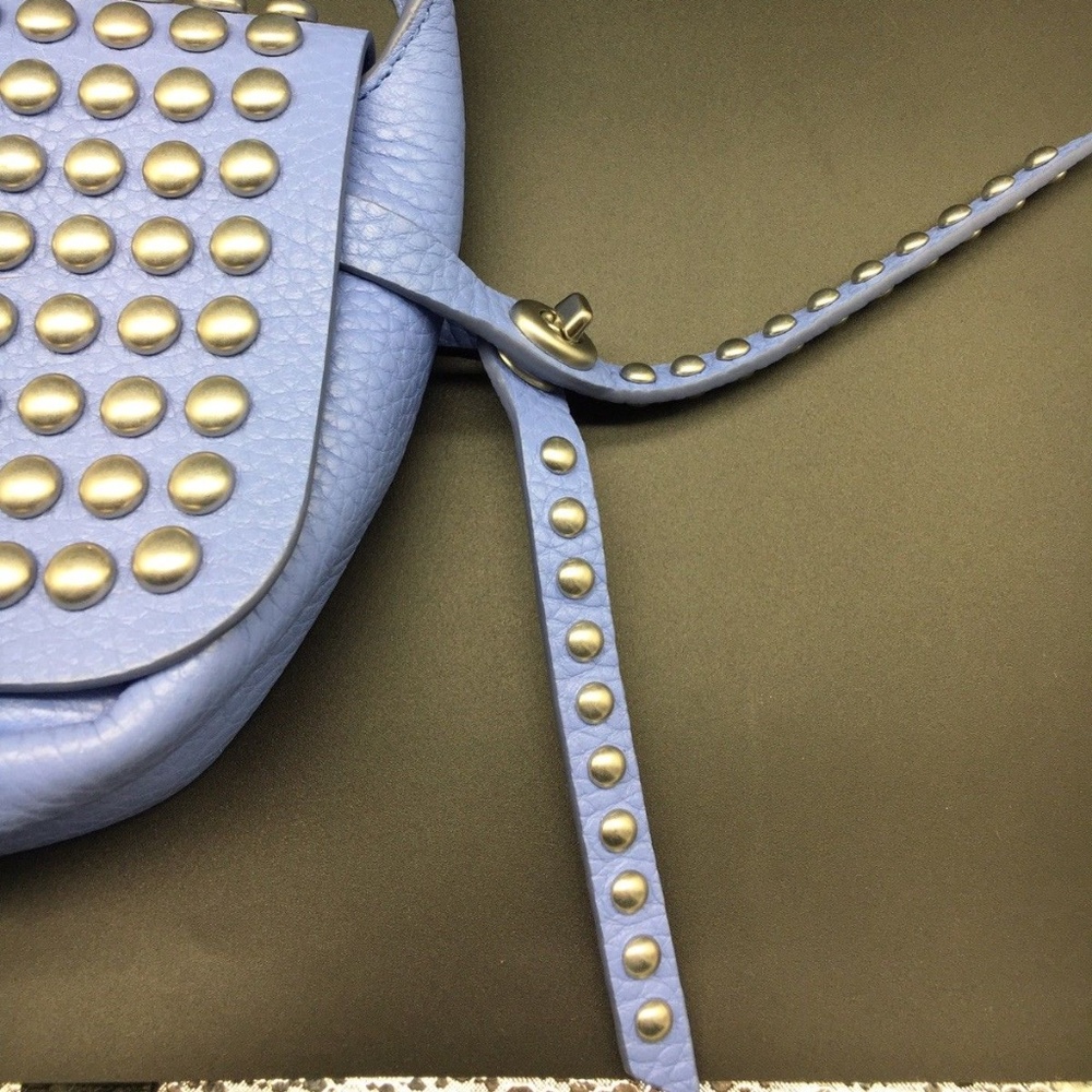 Coach LCQR Periwinkle Rivet Flap DAKOTAH Purse - Picture 3 of 8